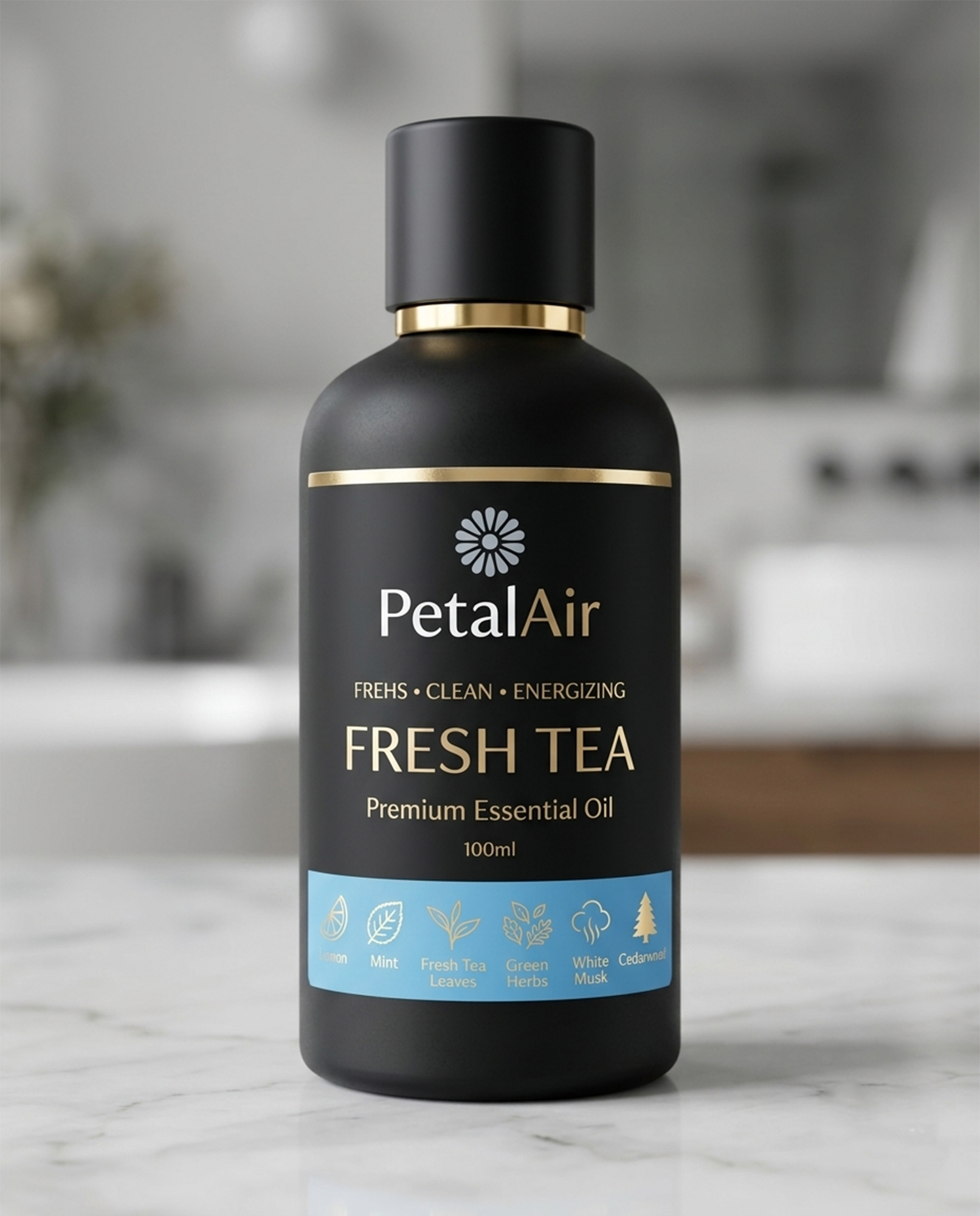 PetalAir Fresh Tea Luxury Fragrance Oil | Fresh Tea Scent for Home, Office & Hotel
