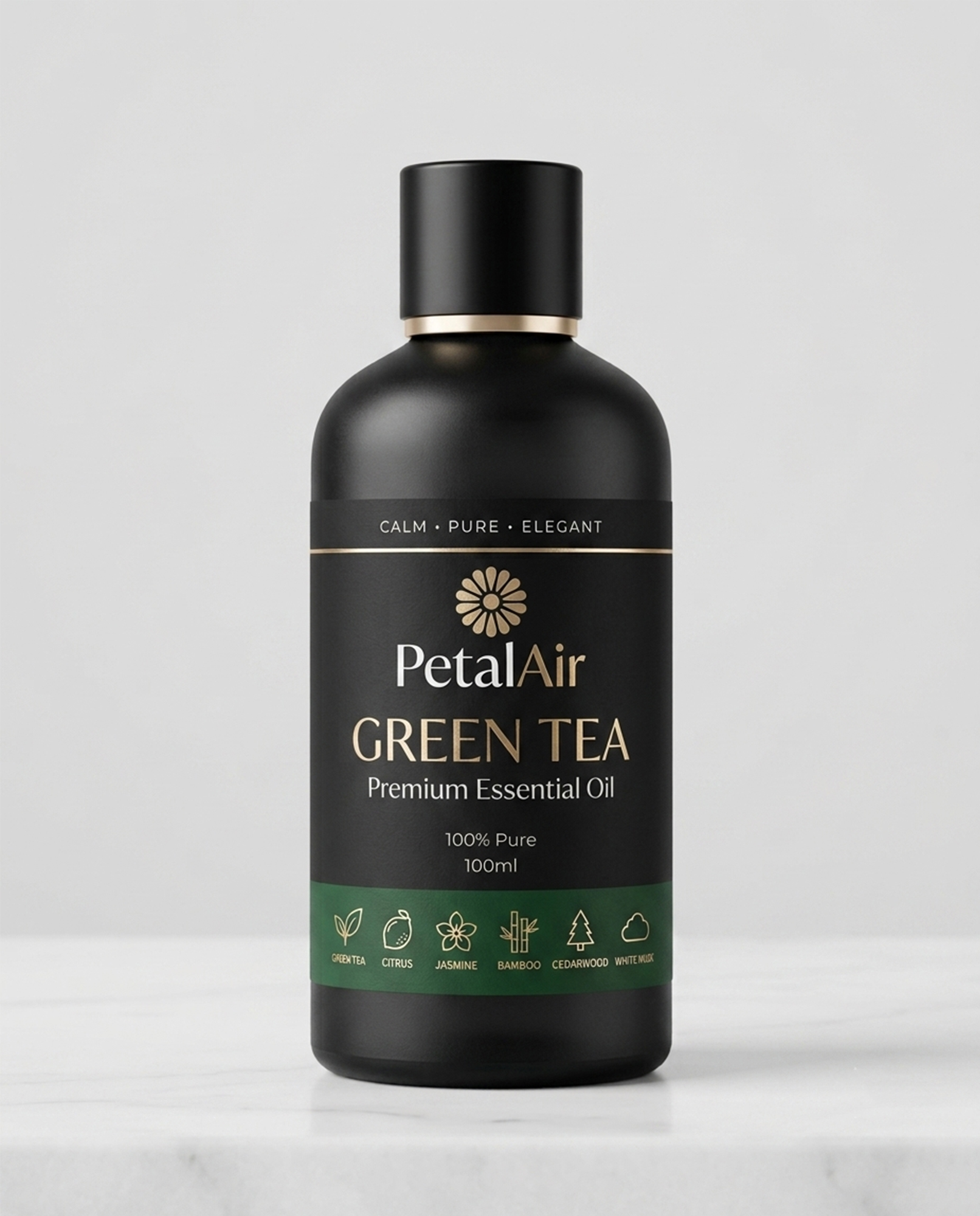 PetalAir Green Tea Luxury Fragrance Oil | Fresh Citrus & Green Tea Scent for Home, Office & Spa
